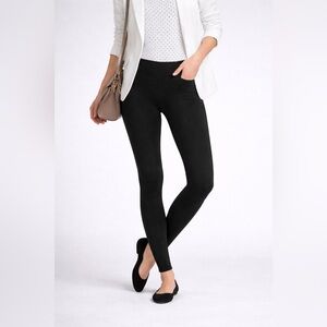 Felina Women’s Sueded Lightweight Leggings 2 Pack Wide Waistband Black Sz S New